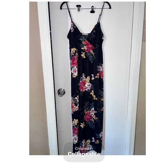 Active USA brand Navy Floral Maxi Dress - Picture 1 of 5